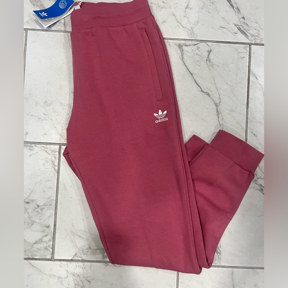 NWT Adidas Originals Trefoil Essentials Pant Joggers Pink Strata IA4834 Men's L